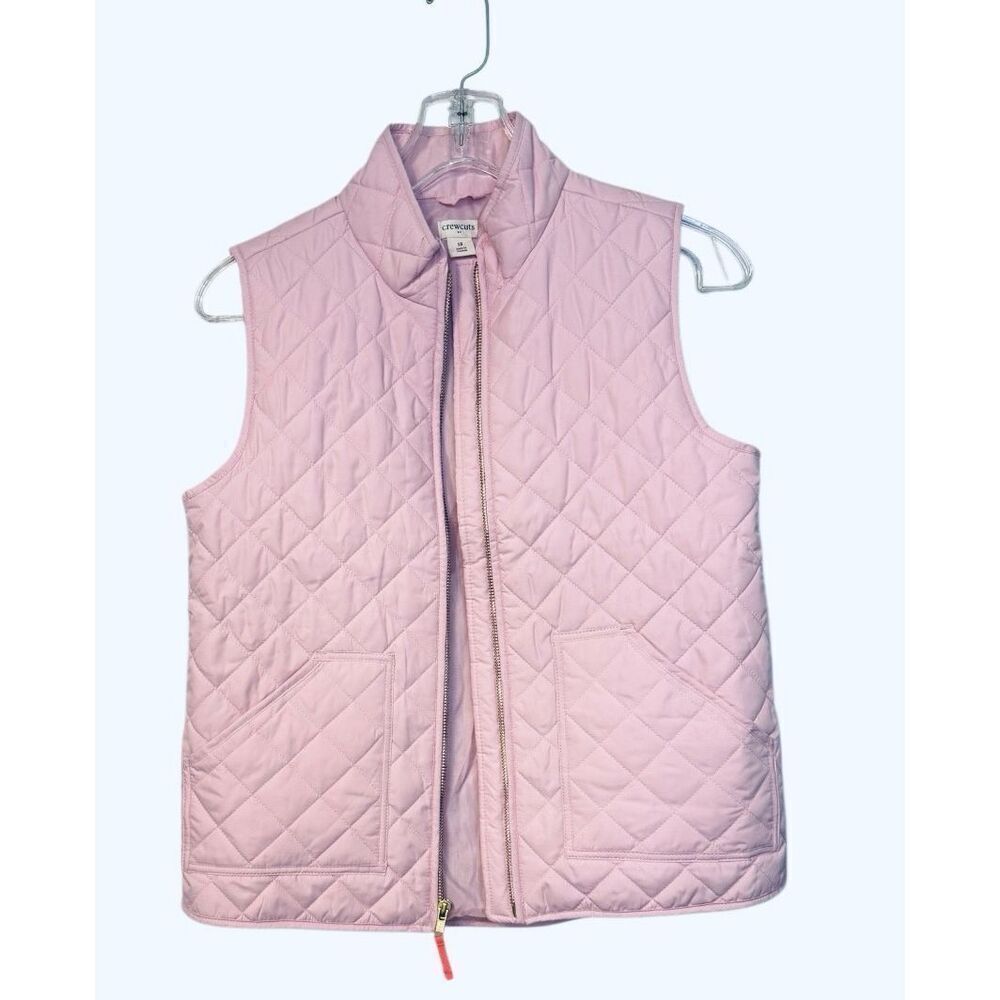 CrewCuts Quilted Vest Full Zip Pink Sz. 12 Lightweight Active Outdoors